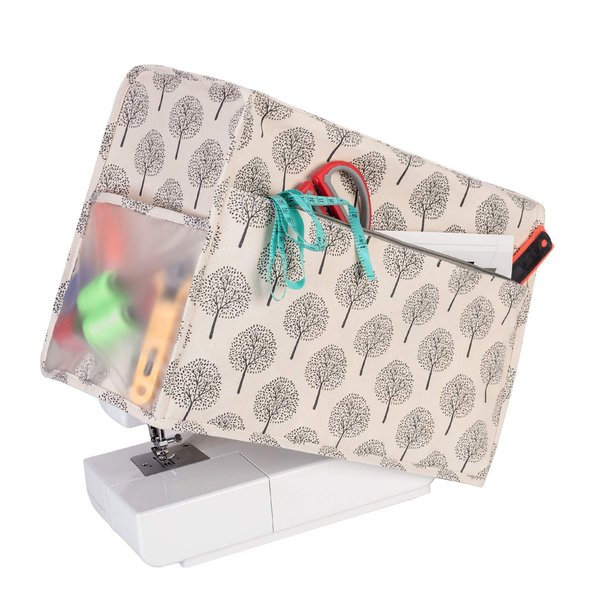 Yarwo Sewing Machine Cover, Protective Dust Cover with Pockets for Most Standard Sewing Machines and Accessories, Tree