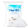 50g Polyester Fill, Premium Polyester Fiberfill, Recycled Polyester Fiber, High Resilience Stuffing Fluff Fiberfill for Pillow Filling, Christmas Dolls DIY, and Home Decors Projects