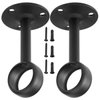 Anndason Curtain Rod Ceiling-Mount Bracket Curtain Rod Brackets Curtain Rod Holders for 1 1/4-Inch Rod (4 PCS, Black)