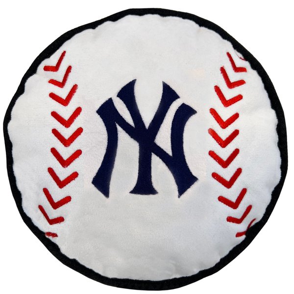 Pets First MLB New York Yankees Baseball Tough Toy for Dogs, Best MLB Dog Toy with Team Logo