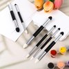 Wanmu 6 Pcs Artist Blending Sponge Pen Double Headed Reusable Sketch Wipe Sponge Brush Washable Rubbing Drawing Art Soft Blending Tools for Drawing Highlight Lightening Shadow Detail Correcting Pen