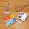7 Days Pill Dispenser Organizer with Reminder Alarm - CozyCabin Portable Travel Vitamins Medicine Box Case(Rainbow)