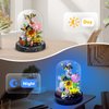ZQJKLE Flower Bee Bouquet Building Blocks with LED String Light, Bee Flowers Botanical Collection, 588 Pcs Flower Mini Bricks Toy for Boys Girls, Adults, Gift for Birthday, Christmas, Mother's Day