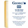 Giorgio G35 Handmade All Fine Tooth Pocket Comb for Men, Hair Comb Straightener for Everyday Grooming Styling Hair, Mustache and Beard for Men Women and Kids, Use Wet or Dry, Saw Cut and Hand Polished