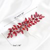 Brihasory Luxurious Wedding Hair Comb Full Rhinestones Bride Hair Accessories for Party Prom Bridal Side Hair Combs for Women Bride Girls Hair Decoration(Red)