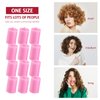 48 Pieces Foam Sponge Hair Rollers, Soft Sleeping Hair Curler Flexible Hair Styling Sponge Curler, and Stainless Steel Rat Tail Comb for Hair Styling (1.57 inch/ 4.0 cm, Pink and Dark Pink)