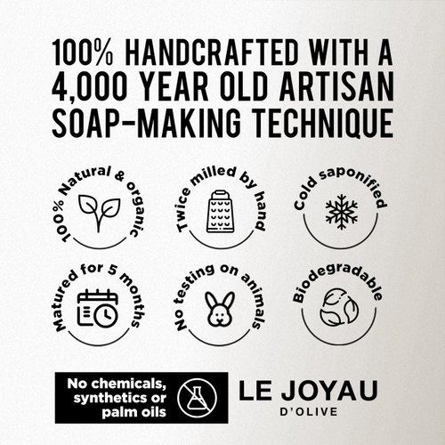 LE JOYAU D’OLIVE Luxury Handmade Soap, 100% All-Natural Soap Bar, Premium Musk & Oud Paradise, Nurtured by Nature for 5 Months, Great as a Gift, Handcrafted Soap for Body & Face, Pack of 1