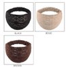 IMMER LIEBEN 3 Pcs Wide Lace Headbands Elastic Head Wrap Stretch Hair Accessories Makeup Headband Elegant Hair Band for Lady Women Girls 3 Colors （Black, Beige, Brown）