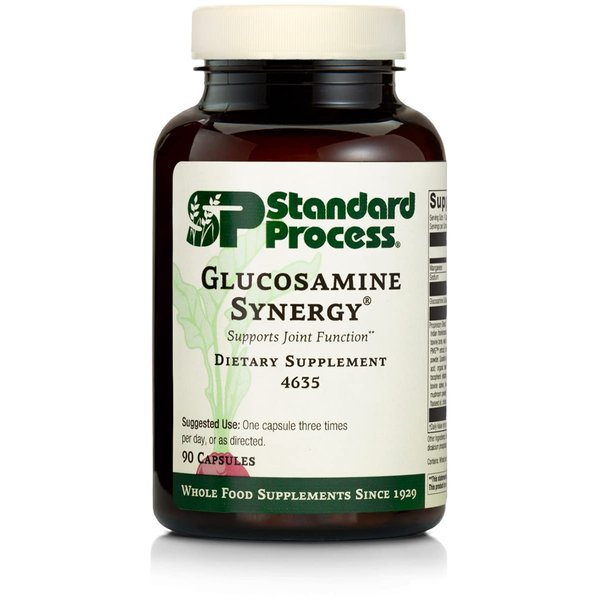 Standard Process Glucosamine Synergy - Whole Food RNA Supplement and Joint Support with Cyanocobalamin, Cholecalciferol, Shiitake, Manganese, Rice Bran, Organic Carrots - 90 Capsules