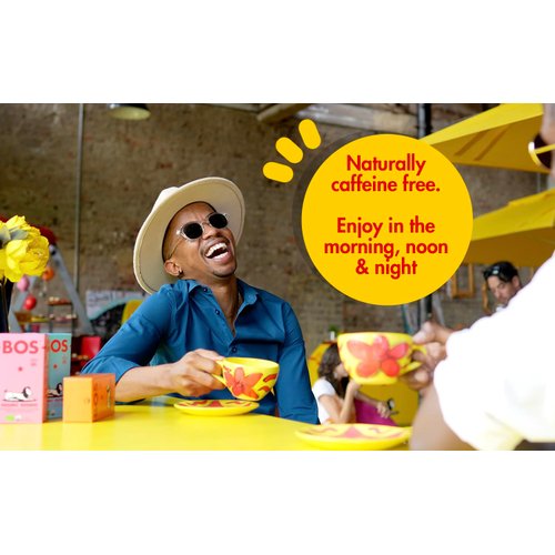 BOS Rooibos Tea Bags | Collectible Tin + 40 Bags | Organic, Caffeine Free, Naturally Sweet, Antioxidant-Rich, Herbal Red Rooibos Tea | From South Africa