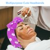 Ondder 8 Pcs Polka Dot Spa Makeup Headband Skincare Headbands Terry Cloth Face Wash Headband Cute Head Band for Skin Care Make Up Headbands for Women Makeup Bow Hair Band for Washing Face