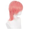 Dai Cloud Pink Short Wigs for Women With bangs Wolf Cut Layered Anime Wigs Synthetic Unisex Wigs for Halloween Cosplay Party