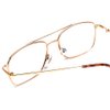 Calabria 8151 Mens 50mm Metal Aviator Reading Glasses Gold Full Lens Power +1.75
