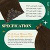 Easyouth Clip in Hair Extensions Brown Clip in Hair Extensions Real Human Hair Brown Real Human Hair Extensions Clip in Extensions Darkest Brown Hair Extensions Clip ins for Women 14inch 7pcs 70g