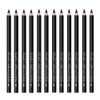 Black Eyeliner Pencil Set - 12 PCs Smudge Proof Matte Waterproof Long Lasting Makeup Eye Liners