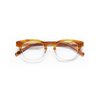 eyebobs Premium Reading Glasses for Women and Men | Waylaid - Round Shaped Frame for Average Faces | Available in 0.0x - 4.0x, Amber Fade, 3.00