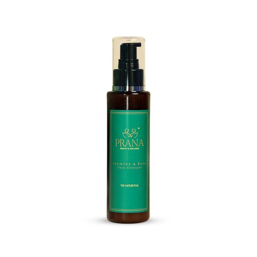 Prana Rose and Jasmine Face Cleanser 100ml / 3.38 fl oz | Natural Skincare | Hydrating cleanser | Ayurvedic ingredients | Anti Aging face wash| Rose and Jasmine infused |All skin types