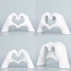 DOVDOV White Gesture Decoration, Modern Love Finger Statue, Modern Art Sculpture Hand Decorated Home Decoration, Creative Wedding Home Table Decoration