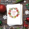 The Best Card Company - 12 Thank You Christmas Cards Boxed - Beautiful Holiday Gratitude Greetings, Bulk Notecard Set - Watercolor Wreaths B6653AXTB