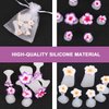 Beaupretty 2 Boxes Nail Polish Toe Separator Silicone Flower Shape Individual Toe Spacers Fingers Nail Stretchers Pedicure Tool for Home Salon(Mixed Color)