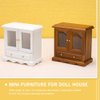 SAFIGLE Miniature Wooden Bookshelf Miniature Kitchen Upper Miniature Bookshelf Dollhouse Furniture Rustic Dollhouse Decor Wooden Cabinet Miniature Wood Shelf 2023 Dollhouse Accessories