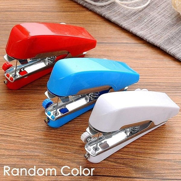 1Pc Blue Handheld Sewing Machine, Portable Mini Manual Sewing Machine Handy Needlework Tool Mini Sewer Machine Hand Stitcher Arts,Crafts & Sewing Sewing Machine
