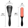 Linkidea 4 Pack Detangling Octopus Brush and Cushion 9 Row Nylon Bristle Styling Brush, Flexible Bristles Detangling Styling HairBrush