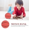 Toddmomy Basketball Piggy Bank Kids Piggy Bank Sports Themed Coin Bank Plastic Coin Bank Money Saving Box Basketball Bedroom Home Decoration