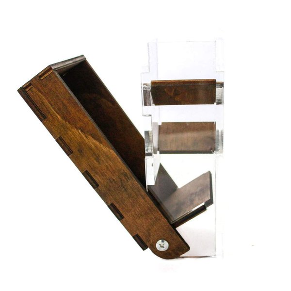 C4Labs Travel Portable Draw Bridge Dice Tower – Walnut
