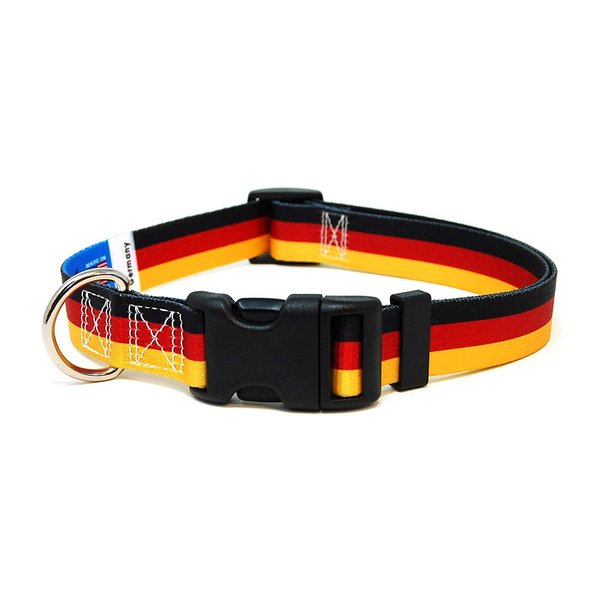 German Dog Collar | German Flag | Quick-release Buckle | Made in NJ, USA | for Small Dogs