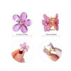 Paderison 16Pcs Flower Hair Clips Small Hair Clips for Girls 8 Mini Flower Hair Claw Clips with Crystal Tiny 8 Cute Metal Duckbill Clips Colorul Sweet Bang Hair Barrettes Hair Accessories for Women
