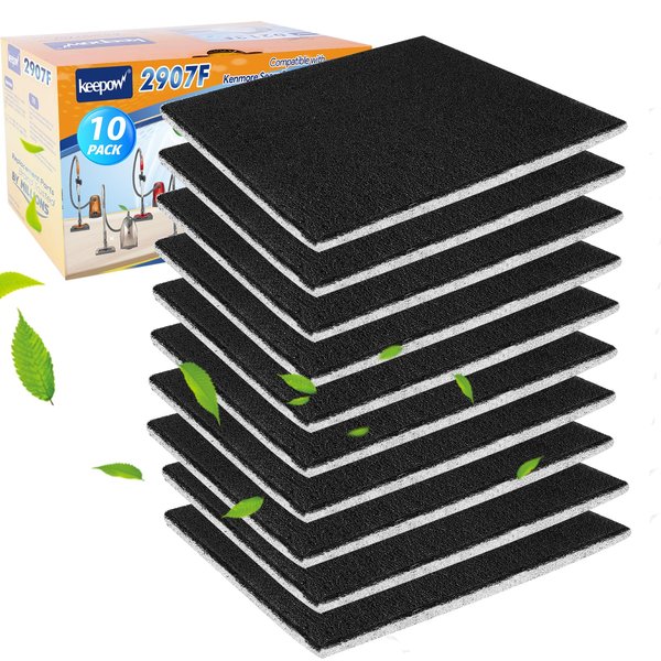 KEEPOW CF-1 Hepa Filter Replacement Compatible with Kenmore Sears Progressive CF-1, Progressive & Whispertone, Panasonic Models, Including 86883, 86880, 20-86883, 2086883, 8175084 (10 Pack)