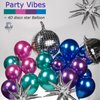 Metallic Balloon garland kit 135Pcs Disco Party decorations with Chrome Blue Red Purple Silver Disco ball balloons for 80s 90s Themed Birthday graduation 2025 new year Party eve Decorations