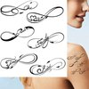 Dopetattoo 6 sheets Temporary Tattoos Infinity Symbols Family Symbol Love for Women Fake tattoos for Neck Arm Face Body