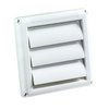 Deflecto Supurr-Vent Louvered Outdoor Dryer Vent Cover, White, 4" Hood (HS4W/18)