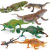 Fantarea Realistic Jungle Animal Figures 7 PCS Set, Chameleon Lizard, Desktop Decor, Cake Toppers, Party Favors for Boys and Girls Ages 5-8