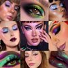 ecofavor Liquid Eyeshadow Glitter, MultiChrome Shimmer Duochrome Liquid Eye Shadow,High Pigmented Sparkling Waterproof Long lasting Liquid Eyeshadow Color Shift Silver Light Green to Teal #7