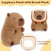Achwishap Capybara Plush,Cute Plushies Capybara Stuffed Animal,Soft Capybara Plush Toys,Kawaii Plush Stuffed Toys with Wearable Bread Plushies Gifts for Kids Adults Birthday(Capybara Bread,12”)