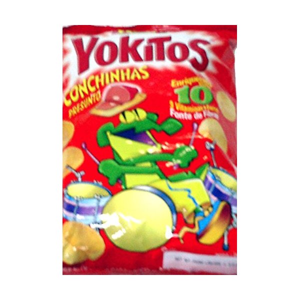 Yokitos Conchinha Presunto/Ham Flavored Corn Chips 2.5oz 3 Pack