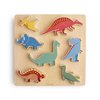 mushie Wooden Dino Puzzle | for Kids 3 Years+ | Preschool Educational & Toddler Montessori Toys (7 pcs)