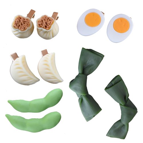 10 Pcs Funny Simulated Food Shaped Hair Clip 5 Types Cute Barrettes Non-Slip Hairpins for Women and Girls Small Hair Accessories