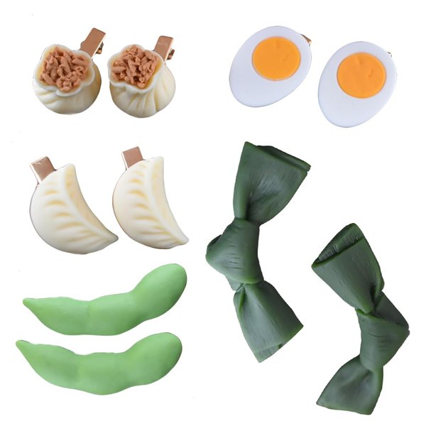 10 Pcs Funny Simulated Food Shaped Hair Clip 5 Types Cute Barrettes Non-Slip Hairpins for Women and Girls Small Hair Accessories