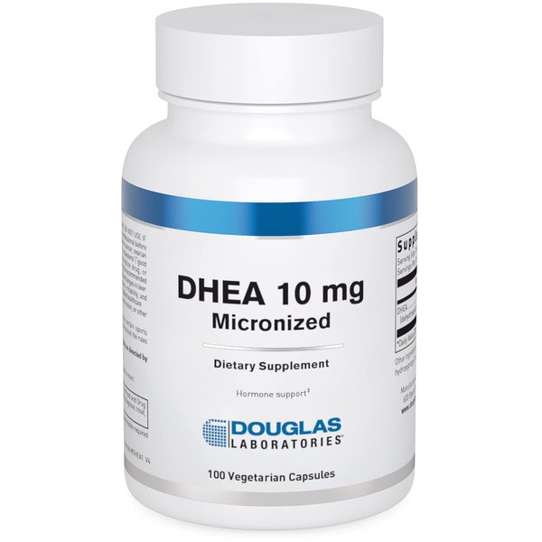 Douglas Laboratories DHEA 10 mg Capsules - Micronized - Supports Hormone Balance, Immunity, Brain, Bone Health & Metabolism* - Non-GMO - 100 Vegetarian Capsules