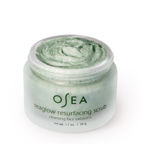 OSEA Seaglow Resurfacing Face Cleanser and Scrub 1.7oz - Facial Scrub - Facial Cleanser - 2-in1 Face Scrub & Cleanser for All Skin Types - Facial Exfoliator and Cleanser - Clean Beauty - Vegan