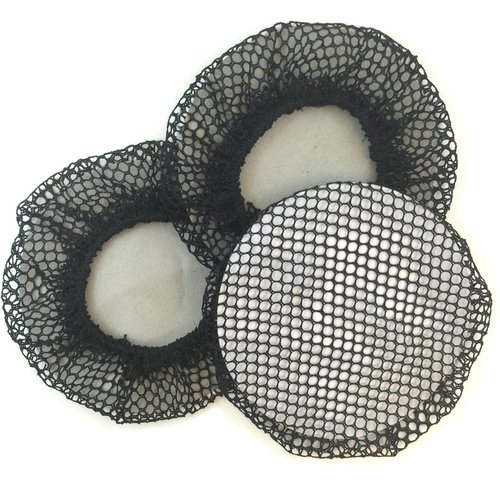 BUN Skins Reusable Bun Hair Nets for Dancers (3 Pack) Black