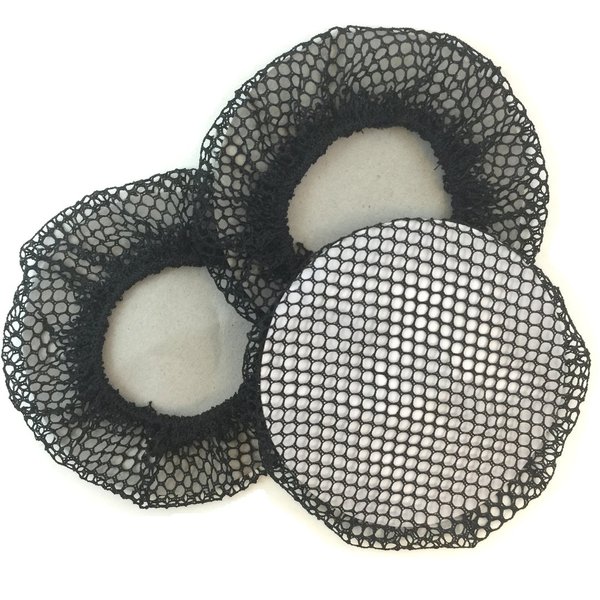 BUN Skins Reusable Bun Hair Nets for Dancers (3 Pack) Black