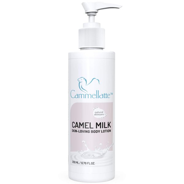Cammellatte Camel Milk Body Lotion. Daily Moisturizer, Natural Skincare, Containing Superfood Camel Milk with Vitamins, AHAs, and Fatty Acids 6.76 Ounces