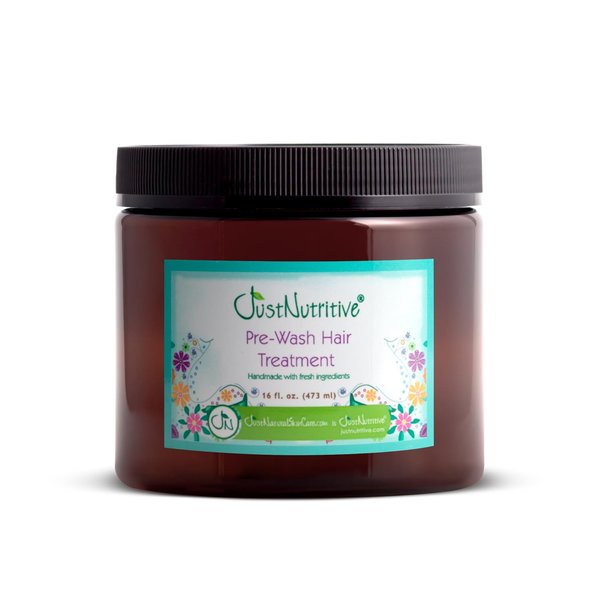 Pre Wash Hair Treatment | Pre Poo Hair Treatment for Men and Woman | Pre Shampoo for Natural Hair | Conditioning Pre Treatment for Dry Hair | Just Nutritive | 16 Fl Oz