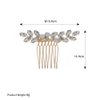 Foyte Bride Wedding Hair Comb Crystal Hair Piece Rhinestone Bridal Hair Side Comb Opal Gold Hair Accessories for Women and Brides