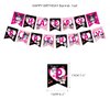 Kuormi Black Birthday Decorations Party Supplies Kawaii Sanro Party Favor Include Happy Birthday Banner, Cake Topper,Balloon，Cupcake Toppers, Carton Decorations for Women Teens